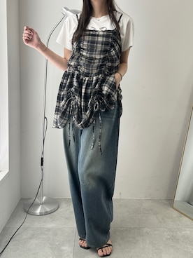 「アイテム（ワンピース）」を使った、Junoさん（レディース・162cm）の夏コーディネート