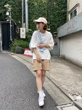 「真夏のアクティブスタイル」｜「アイテム（チノパンツ）」を使った、Junoさん（レディース・162cm）の夏コーディネート
