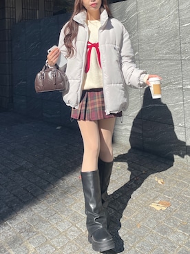 「U.S. POLO ASSN.（ユーエスポロアッスン）のアイテム（ジャケット/アウター）」を使った、Junoさん（レディース・162cm）の秋コーディネート