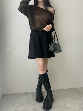 「WEGO（ウィゴー）のアイテム（カーディガン/ボレロ）」を使った、Junoさん（レディース・162cm）の夏コーディネート