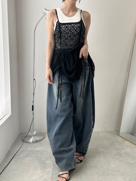「モノトーン」｜「アイテム（ワンピース/ドレス）」を使った、Junoさん（レディース・162cm）の夏コーディネート