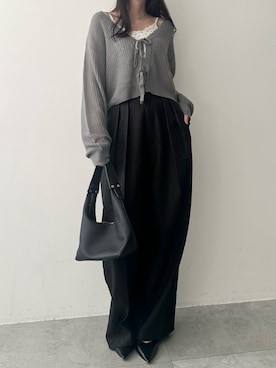 「WEGO（ウィゴー）のアイテム（スラックス）」を使った、Junoさん（レディース・162cm）の夏コーディネート