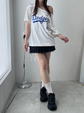 「アイテム（デニムスカート）」を使った、Junoさん（レディース・162cm）の夏コーディネート