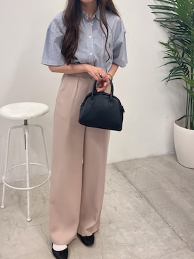 「おとなコーデ」｜「アイテム（スラックス）」を使った、Junoさん（レディース・162cm）の夏コーディネート