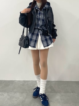 「WEGO（ウィゴー）のアイテム（ブルゾン）」を使った、Junoさん（レディース・162cm）の冬コーディネート
