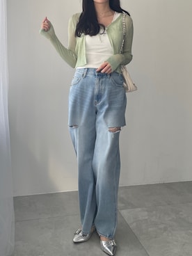 「WEGO（ウィゴー）のアイテム（カーディガン/ボレロ）」を使った、Junoさん（レディース・162cm）の夏コーディネート