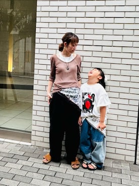 「アイテム（ストール/ショール）」を使った、morimari0609さん（レディース・155cm）の秋コーディネート