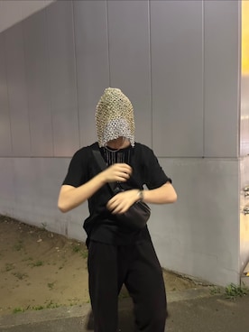 「GU（ジーユー）のアイテム（スウェットパンツ）」を使った、swallowchairさん（メンズ・180cm）の夏コーディネート