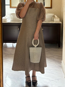 「アイテム（ドレス）」を使った、riliさん（レディース・154cm）の秋コーディネート