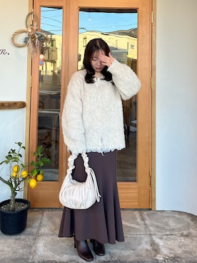 「Amiur（エミレ）のアイテム」を使った、riliさん（レディース・154cm）の秋コーディネート