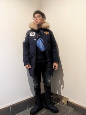 「DANTON（ダントン）のアイテム」を使った、☆ｔａｋｕ☆さん（メンズ・172cm）の冬コーディネート