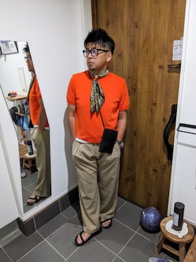 「アイテム（サンダル）」を使った、☆taku☆さん（メンズ・172cm）の秋コーディネート