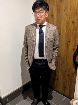 「アイテム（ネクタイピン）」を使った、☆taku☆さん（メンズ・172cm）の秋コーディネート