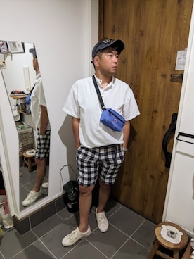 「無印良品（ムジルシリョウヒン）のアイテム（その他パンツ）」を使った、☆taku☆さん（メンズ・172cm・50代）の夏コーディネート