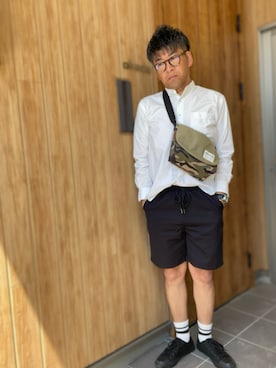 「UNIQLO（ユニクロ）のアイテム（シャツ/ブラウス、ホワイト系）」を使った、☆ｔａｋｕ☆さん（メンズ・172cm）の春コーディネート