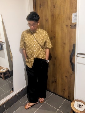 「アイテム（メガネ）」を使った、☆taku☆さん（メンズ・172cm）の夏コーディネート