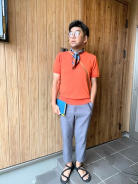 「no brand（ノーブランド）のアイテム」を使った、☆ｔａｋｕ☆さん（メンズ・172cm）の夏コーディネート