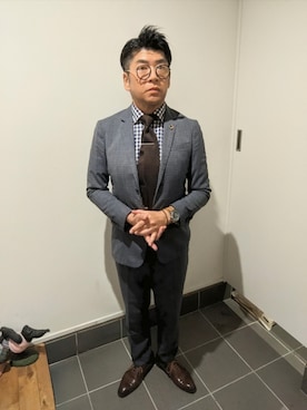 「アイテム（スーツセット）」を使った、☆ｔａｋｕ☆さん（メンズ・172cm）の春コーディネート