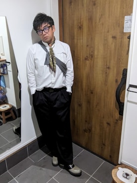 「アイテム（トートバッグ）」を使った、☆taku☆さん（メンズ・172cm）の秋コーディネート