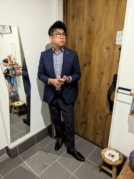 「アイテム（スーツパンツ）」を使った、☆taku☆さん（メンズ・172cm）の秋コーディネート
