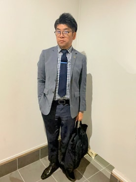 「ギンガムチェックシャツ」｜☆ｔａｋｕ☆さん（メンズ・172cm）の春コーディネート