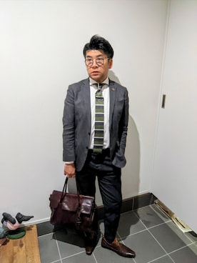 「no brand（ノーブランド）のアイテム」を使った、☆ｔａｋｕ☆さん（メンズ・172cm）の春コーディネート