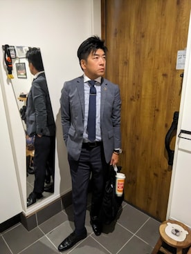 「アイテム（スーツジャケット）」を使った、☆taku☆さん（メンズ・172cm）の秋コーディネート