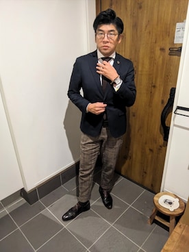 「アイテム（スーツジャケット）」を使った、☆taku☆さん（メンズ・172cm）の秋コーディネート