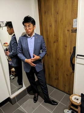 「アイテム（ビジネスシャツ）」を使った、☆taku☆さん（メンズ・172cm）の秋コーディネート