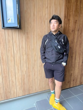 「NIKE（ナイキ）の《NIKEアパレル》ナイキ WSNSWエッセンシャルICNFTRAS/STシャツ（Tシャツ/カットソー、ホワイト系）」を使った、☆ｔａｋｕ☆さん（メンズ・172cm）の夏コーディネート