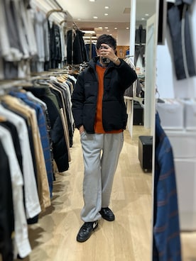 「リラックススタイル」｜「アイテム（ジャケット/アウター）」を使った、NBTさん（メンズ・178cm）の冬コーディネート