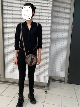 「Ungrid（アングリッド）のアイテム（サスペンダー）」を使った、mzk2520さん（レディース・164cm）の秋コーディネート