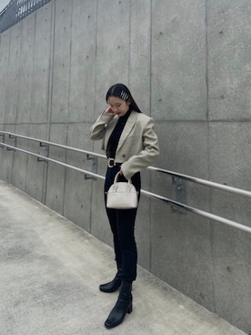 「ショート丈ジャケット」｜「アイテム（ブーツ）」を使った、Natsuki.Mさん（レディース・149cm）の秋コーディネート