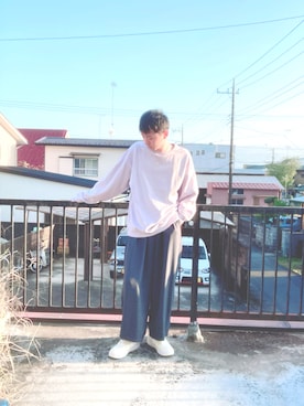 「epnok」｜「アイテム（スウェット）」を使った、iCHIさん（メンズ・174cm）の秋コーディネート