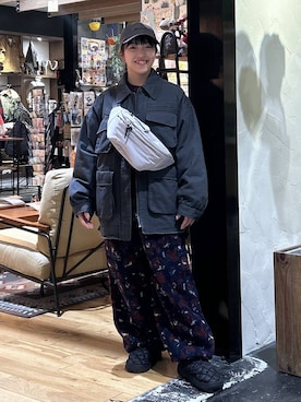 「ウエストゴム」｜「アイテム（帽子）」を使った、h0peeekoさん（レディース・151cm）の秋コーディネート