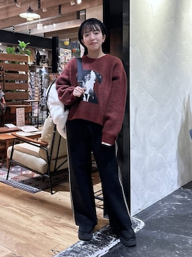 「niko and...（ニコアンド）のオリジナル2WAYナップサック（バックパック/リュック）」を使った、h0peeekoさん（レディース・151cm）の秋コーディネート