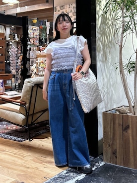 「アイテム（デジタル腕時計）」を使った、h0peeekoさん（レディース・151cm）の夏コーディネート