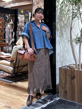 「アイテム（デジタル腕時計）」を使った、h0peeekoさん（レディース・151cm）の夏コーディネート