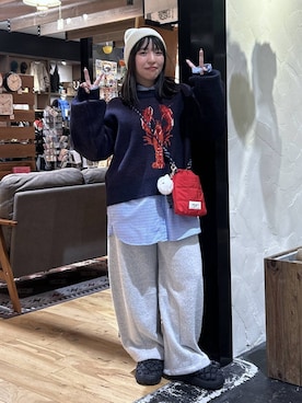 「アイテム（チャーム）」を使った、h0peeekoさん（レディース・151cm）の冬コーディネート