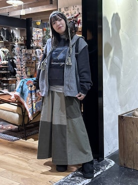 「niko and...（ニコアンド）のオリジナル2WAYナップサック（バックパック/リュック）」を使った、h0peeekoさん（レディース・151cm）の秋コーディネート