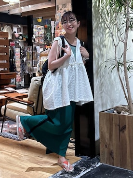 「アイテム（腕時計）」を使った、h0peeekoさん（レディース・151cm）の夏コーディネート