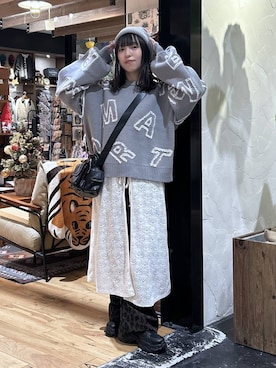 「niko and...（ニコアンド）のボリュームソールスニーカー（スニーカー）」を使った、h0peeekoさん（レディース・151cm）の秋コーディネート