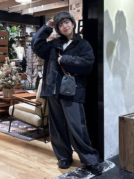 「niko and...（ニコアンド）のボリュームソールスニーカー（スニーカー）」を使った、h0peeekoさん（レディース・151cm）の秋コーディネート