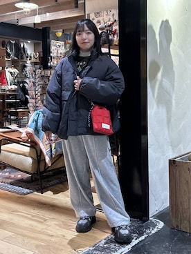 「niko and...（ニコアンド）のボリュームソールスニーカー（スニーカー）」を使った、h0peeekoさん（レディース・151cm）の秋コーディネート