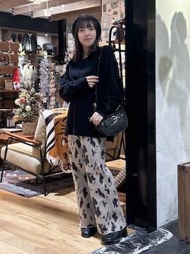 「ウエストゴム」｜「アイテム（帽子）」を使った、h0peeekoさん（レディース・151cm）の秋コーディネート