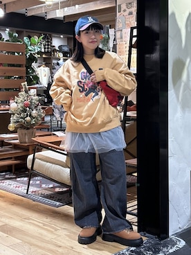 「アイテム（ボディバッグ/ウエストポーチ）」を使った、h0peeekoさん（レディース・151cm）の秋コーディネート