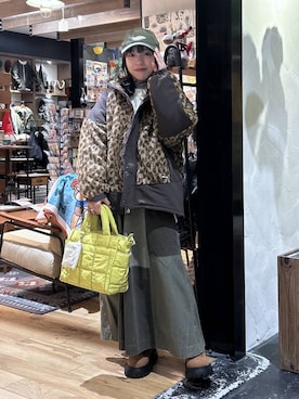 「ウエストゴム」｜「アイテム（帽子）」を使った、h0peeekoさん（レディース・151cm）の秋コーディネート