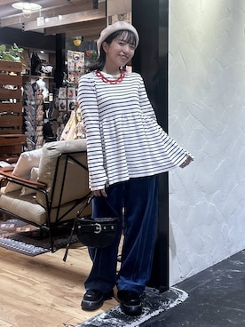 「アイテム（ドレスシューズ）」を使った、h0peeekoさん（レディース・151cm）の秋コーディネート