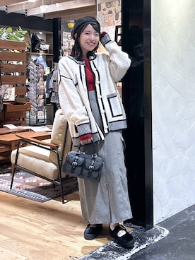 「アイテム（ハンチング/ベレー帽）」を使った、h0peeekoさん（レディース・151cm）の秋コーディネート