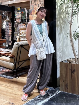 「アイテム（デジタル腕時計）」を使った、h0peeekoさん（レディース・151cm）の夏コーディネート